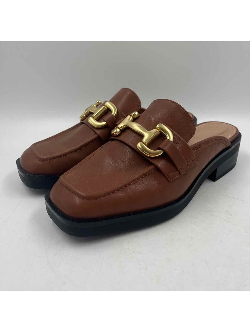 Time and Tru Women's Shoe Size 7 Brown Solid Mules